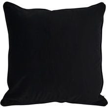 Load image into Gallery viewer, Piped Velvet Cushion Deep Black