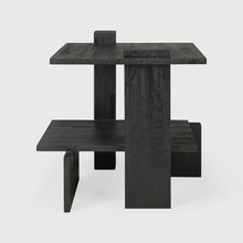 Load image into Gallery viewer, Teak Abstract Side Table