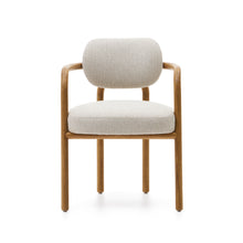 Load image into Gallery viewer, Melqui beige chair in solid oak wood a natural finish - image 7