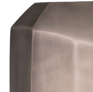 Small Brushed Steel Vase