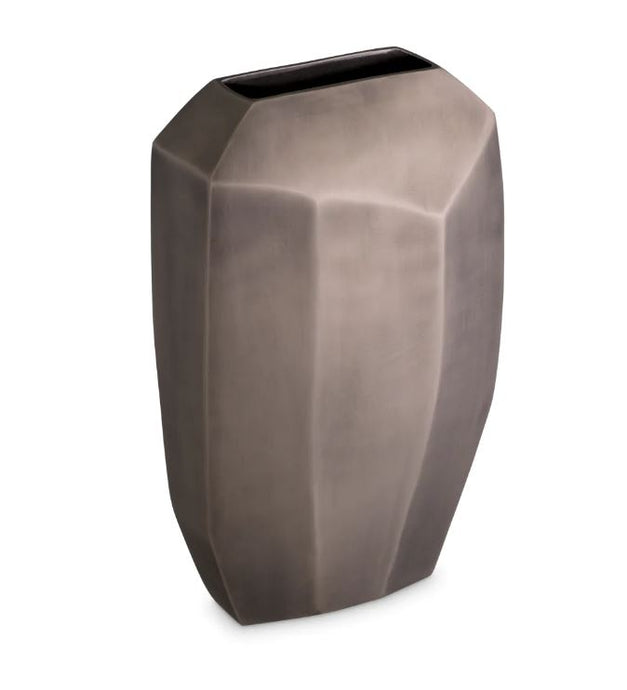 Small Brushed Steel Vase