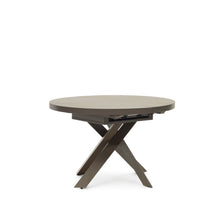 Load image into Gallery viewer, Vashti round extendable table, porcelain and steel legs with a brown finish, Ø 120(160) cm - image 6