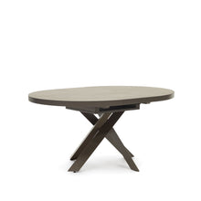 Load image into Gallery viewer, Vashti round extendable table, porcelain and steel legs with a brown finish, Ø 120(160) cm - image 7