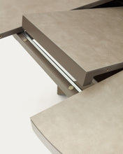 Load image into Gallery viewer, Vashti round extendable table, porcelain and steel legs with a brown finish, Ø 120(160) cm - image 13