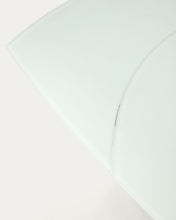 Load image into Gallery viewer, Yodalia extendable table in tempered glass with steel legs in a white finish 130(190)x100 cm - image 11