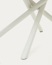 Load image into Gallery viewer, Yodalia extendable table in tempered glass with steel legs in a white finish 130(190)x100 cm - image 12