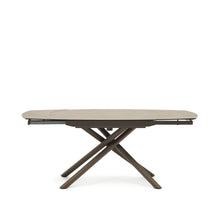 Load image into Gallery viewer, Yodalia extendable table, porcelain and steel legs with a brown finish, 130 (190) x 100 cm - image 3