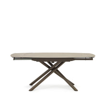 Load image into Gallery viewer, Yodalia extendable table, porcelain and steel legs with a brown finish, 130 (190) x 100 cm - image 4