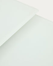Load image into Gallery viewer, Atminda extendable table in glass and MDF with steel legs in white, 160 (210) x 90 cm - image 12