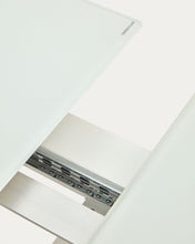Load image into Gallery viewer, Atminda extendable table in glass and MDF with steel legs in white, 160 (210) x 90 cm - image 13