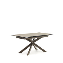 Load image into Gallery viewer, Atminda extendable table, porcelain and steel legs with a grey finish, 160 (210) x 90 cm - image 5