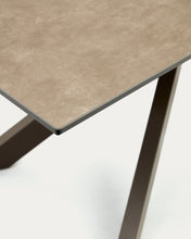 Load image into Gallery viewer, Atminda extendable table, porcelain and steel legs with a grey finish, 160 (210) x 90 cm - image 10