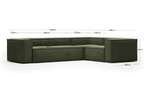 Load image into Gallery viewer, Blok Corner Sofa - Green Corduroy