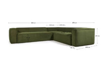 Load image into Gallery viewer, Blok Corner Sofa - Green Corduroy