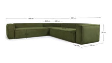 Load image into Gallery viewer, Blok Corner Sofa - Green Corduroy