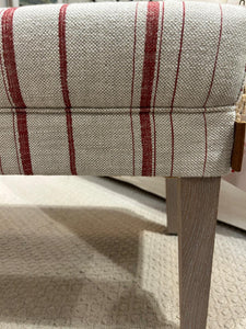 Rupert Stool - Red Carskiey Stripe
