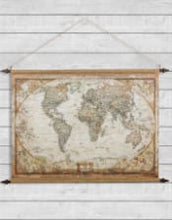 Load image into Gallery viewer, Antique World Map Canvas