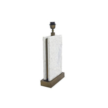 Load image into Gallery viewer, Lamp Carrara - White Stone &amp; Antique Bronze