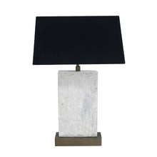 Load image into Gallery viewer, Lamp Carrara - White Stone &amp; Antique Bronze