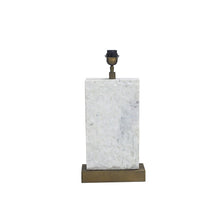 Load image into Gallery viewer, Lamp Carrara - White Stone &amp; Antique Bronze