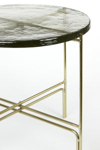 Large Side Table with glass top