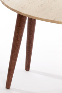 Coffee Table wood and limestone