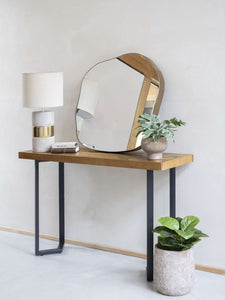 Concrete & Gold Table Lamp