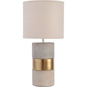 Concrete & Gold Table Lamp