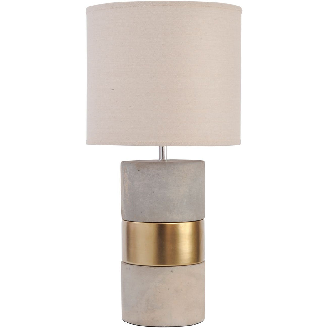 Concrete & Gold Table Lamp