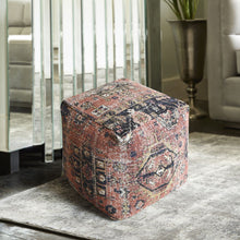 Load image into Gallery viewer, Woven Multi Colour Cotton Pouffe