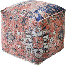 Load image into Gallery viewer, Woven Multi Colour Cotton Pouffe