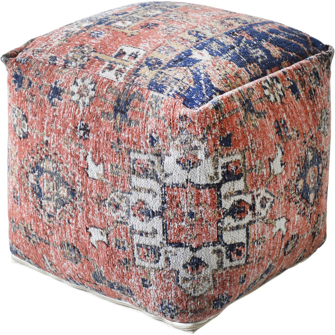 Woven Multi Colour Cotton Pouffe