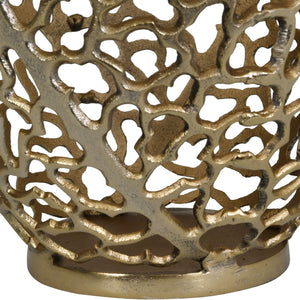 Gold Coral Aluminium Barrel Vase