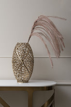 Load image into Gallery viewer, Gold Coral Aluminium Barrel Vase