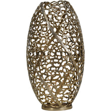 Load image into Gallery viewer, Gold Coral Aluminium Barrel Vase