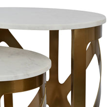 Load image into Gallery viewer, Metropolitan Set Of 2 Side Tables With Off White Marble Top