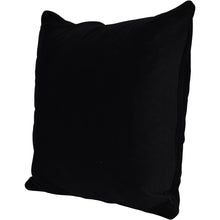 Load image into Gallery viewer, Piped Velvet Cushion Deep Black