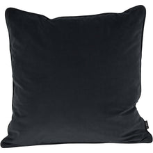 Load image into Gallery viewer, Piped Velvet Cushion Smoke Grey