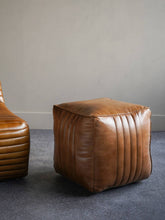 Load image into Gallery viewer, Cube Leather Pouffe