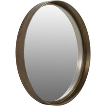 Load image into Gallery viewer, Brass Textured Round Mirror