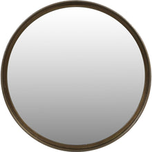 Load image into Gallery viewer, Brass Textured Round Mirror