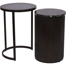 Load image into Gallery viewer, Belvedere Black Set of 2 Nesting Side Tables