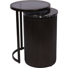 Load image into Gallery viewer, Belvedere Black Set of 2 Nesting Side Tables