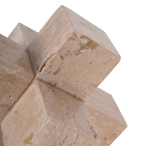 Catania Travertine Cross Sculpture
