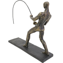 Load image into Gallery viewer, Fishing Sculpture on Stand