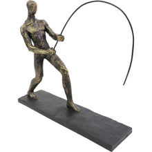 Load image into Gallery viewer, Fishing Sculpture on Stand