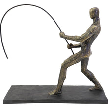 Load image into Gallery viewer, Fishing Sculpture on Stand