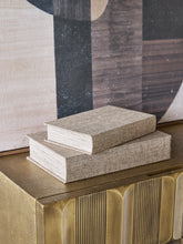 Load image into Gallery viewer, Beige Book Boxes - Set of 2