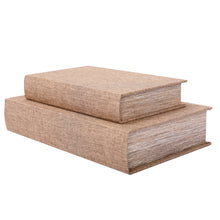 Load image into Gallery viewer, Beige Book Boxes - Set of 2