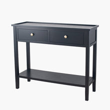 Load image into Gallery viewer, Black Wood Console Table